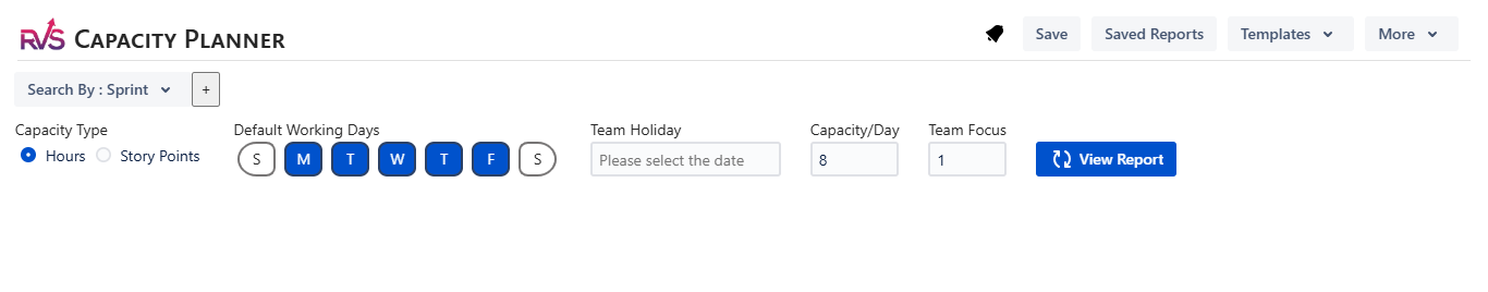 Capacity Planner template management Capacity Planner template management