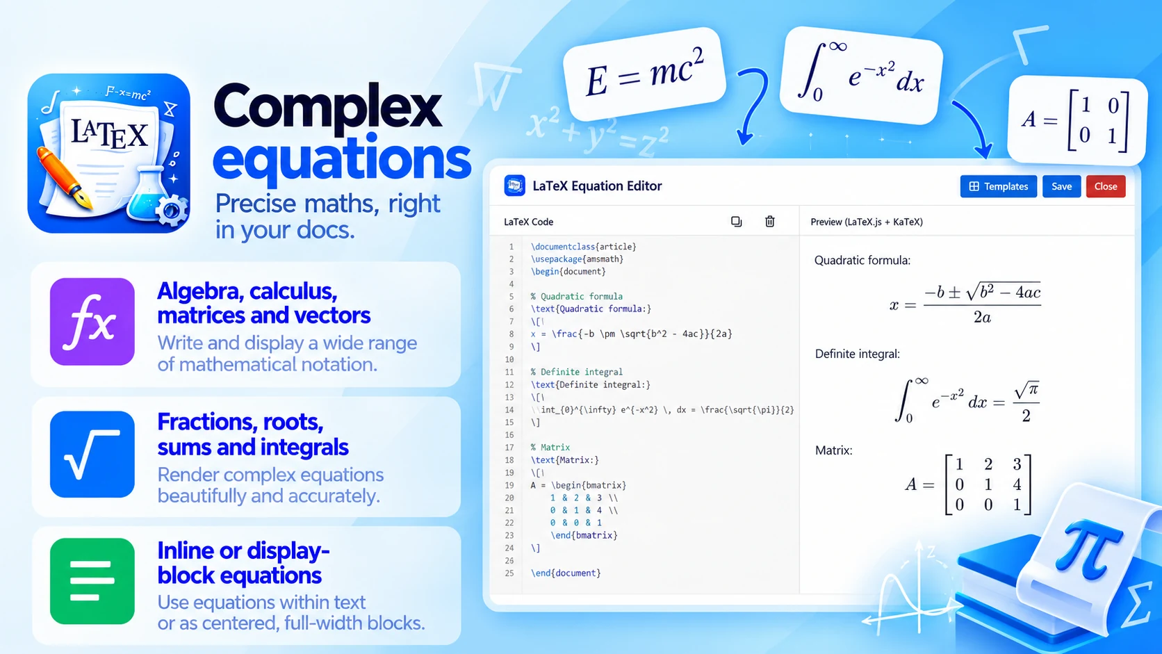 LaTeX Equation: Complex equations